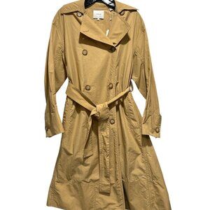 Vince Drapey Tech Faile Trench Coat, NWT, Size XS, Sun Khaki